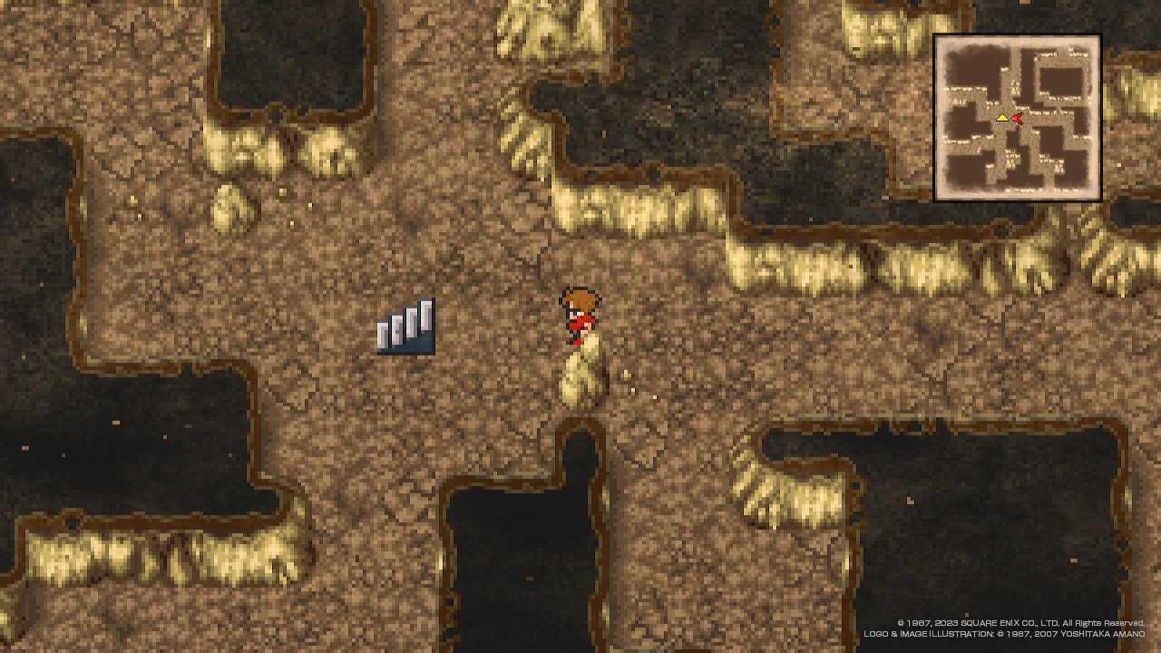 La mini carte est présente lors de l'exploration de donjons de Final Fantasy 1 Pixel Remaster Scène de donjon