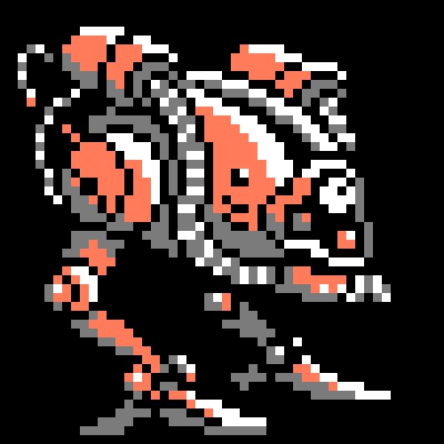 Le fameux Warmech de Final Fantasy. Dessin de monstre en pixels