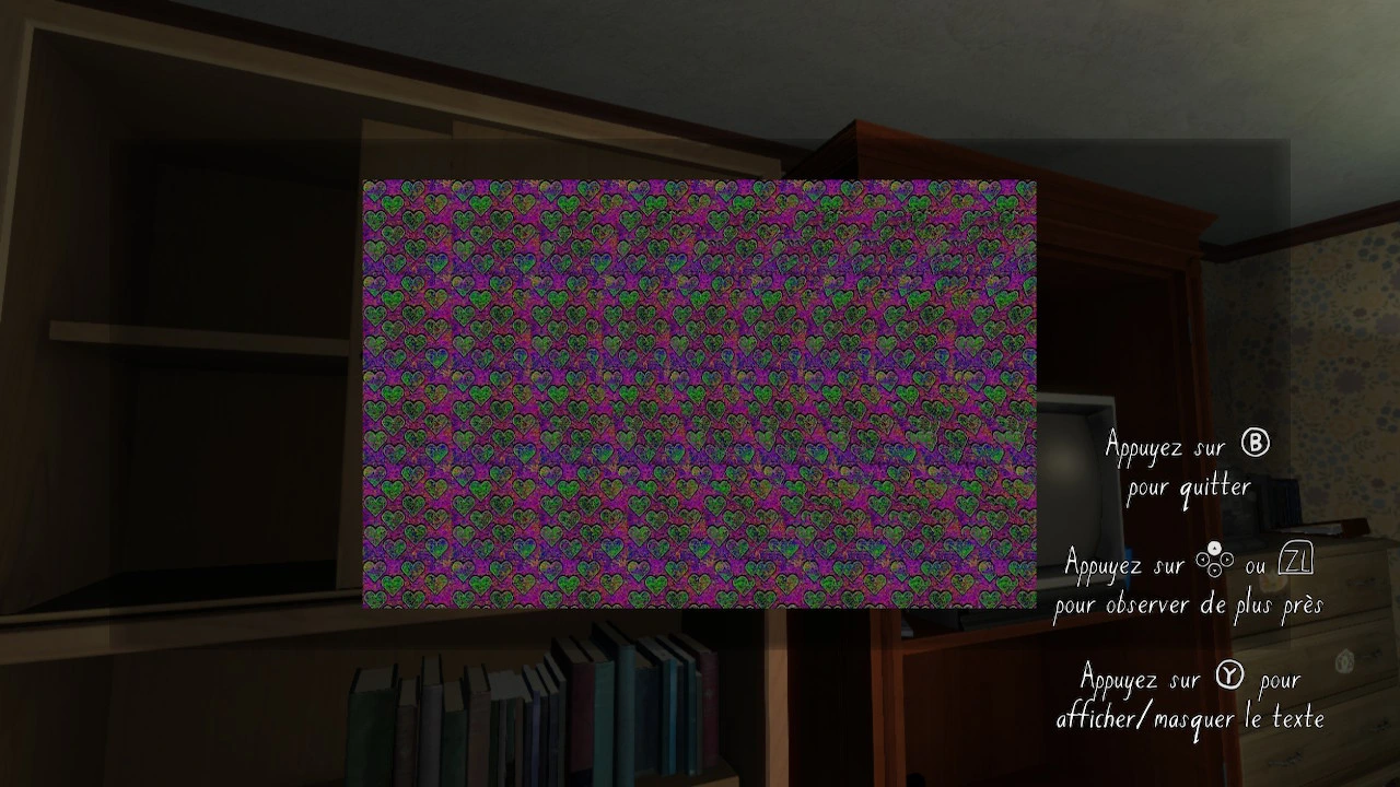Les posters des années 90 ou l'on devait se croiser les yeux pour voir l'image cachée Prise d'écran du jeu Gone Home où l'on voit un poster